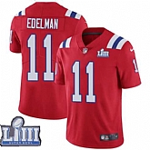 Nike Patriots 11 Julian Edelman Red 2019 Super Bowl LIII Vapor Untouchable Limited Jersey,baseball caps,new era cap wholesale,wholesale hats